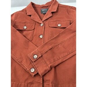 Sancturay Rust Rip‎ Stop Trooper Button Up Shacket Shirt Pockets Size Large